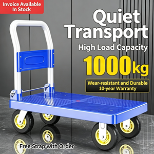 Multi Purpose Hand Truck Convertible Design 3 Position Stand Up Ride Ergonomic Handle Folding Hand Cart For Warehouse Use - Product Image 2