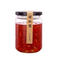 195ml 300ml 500ml 1000ml Stoples Kaca Bentuk Bulat Transparan Untuk Selai Selai Kacang Dengan Tutup