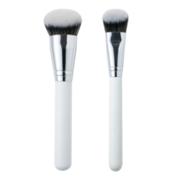 Pinceau de maquillage unique cosmétique de luxe Cheveux synthétiques pour contour Fond de teint coudé et correcteur Marque privée pour le visage et les yeux
