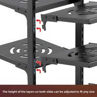 Étagère de rangement multi-niveaux en métal pour cuisine, non pliable, multifonctionnelle, pour évier, casseroles, cuisinière, comptoir
