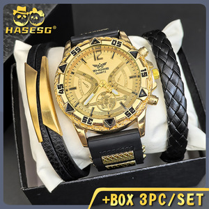 Reloj <span class=keywords><strong>de</strong></span> pulsera <span class=keywords><strong>para</strong></span> hombre con 2 pulseras <span class=keywords><strong>de</strong></span> moda adecuadas <span class=keywords><strong>para</strong></span> <span class=keywords><strong>hombres</strong></span> <span class=keywords><strong>jóvenes</strong></span> conjunto <span class=keywords><strong>de</strong></span> regalo <span class=keywords><strong>de</strong></span> <span class=keywords><strong>cumpleaños</strong></span> correa <span class=keywords><strong>de</strong></span> silicona <span class=keywords><strong>de</strong></span> moda - Product Image 3