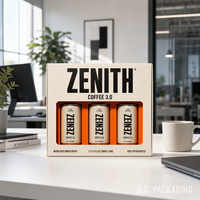 Coffret cadeau de café premium personnalisé B2B, avec logo personnalisé, estampage à chaud doré, impression offset, papier kraft rigide
