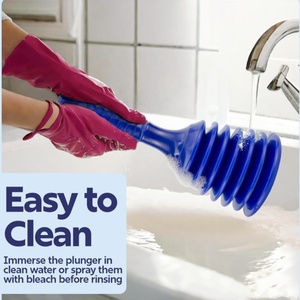 Bồn rửa và cống Pít tông cho phòng tắm nhà bếp bồn rửa bồn tắm và vòi hoa sen nhỏ và mạnh mẽ thợ ống nước pit tông với ống thổi lớn - Product Image 2