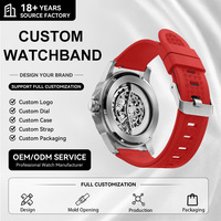 Montre en silicone de haute qualité, design classique, mode, douce, respirante, durable, élastique, étanche, boucle à ardillon de 22 mm, bracelet combiné