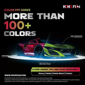 HOHOFILM Film de protection de peinture (PPF) TPU auto-réparant anti-rayures 1,52x3m, couleur bleu Chine brillant, garantie 8 ans, pour voiture - Product Image 6