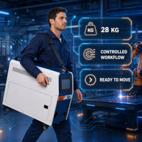 Machine de nettoyage portable 3-en-1 à laser fibre, soudeuse et décapante de rouille 900W refroidie par air pour service sur site de cabinets de télécommunications
