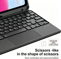 Casing Magnetik Portabel dengan Trackpad Sentuh, Keyboard Lepas Pasang, dan Tempat Pensil untuk iPad Generasi ke-10 dan ke-11