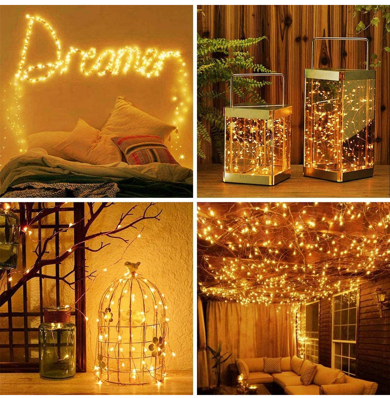Snow led lanterns string of Christmas tree lights USB battery compartment lights outdoor lamp festival lamp series