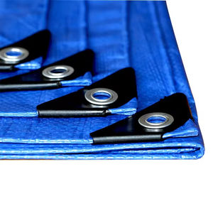 Bâche en plastique robuste, imperméable, en <span class=keywords><strong>polyéthylène</strong></span> PE, bleu, gris, orange, pour camion à plateau, couverture de bois d'œuvre en acier, multi-usages - Product Image 3