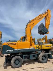 รถขุดล้อยางมือสองคุณภาพดี รุ่น 210w-9 รถขุดไฮดรอลิกแบบมีล้อ  เครื่องจักรก่อสร้างเก่าขาย - Product Image 4