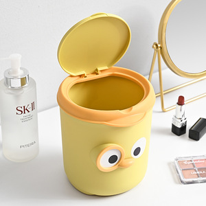 Poubelle de bureau pour chambre à coucher chevet mignon mini couvert rangement multifonctionnel grande corbeille à papier ouverte - Product Image 4