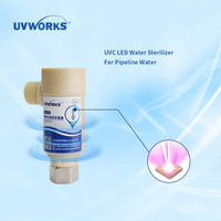 Purificateur d'eau UVWORKS à port latéral avec LED UVC, stérilisateur d'eau UVC, pièce de purification auxiliaire pour appareil domestique d'eau potable
