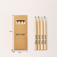 Lot de 6 crayons de couleur écologiques personnalisables avec logo, en bois, en coffret cadeau, pour fournitures scolaires et artistiques, vente en gros 2026