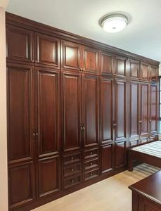 Armario <span class=keywords><strong>de</strong></span> Madera Tradicional <span class=keywords><strong>de</strong></span> Alta Gama, Armario Empotrado <span class=keywords><strong>de</strong></span> Piso <span class=keywords><strong>a</strong></span> <span class=keywords><strong>Techo</strong></span> para Dormitorio - Product Image 5