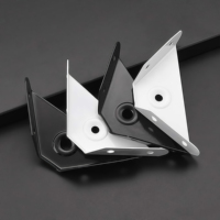Accessoires de montage pour cadre photo, code d'angle de cadre noir, support en L à 4 trous, plaque de réparation, connecteur en acier au carbone pour bois