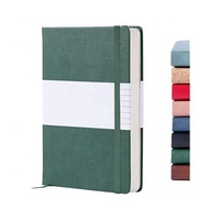 Carnet en cuir vintage de haute qualité, personnalisé, avec logo en relief, design avec bande élastique, carnet d'affaires