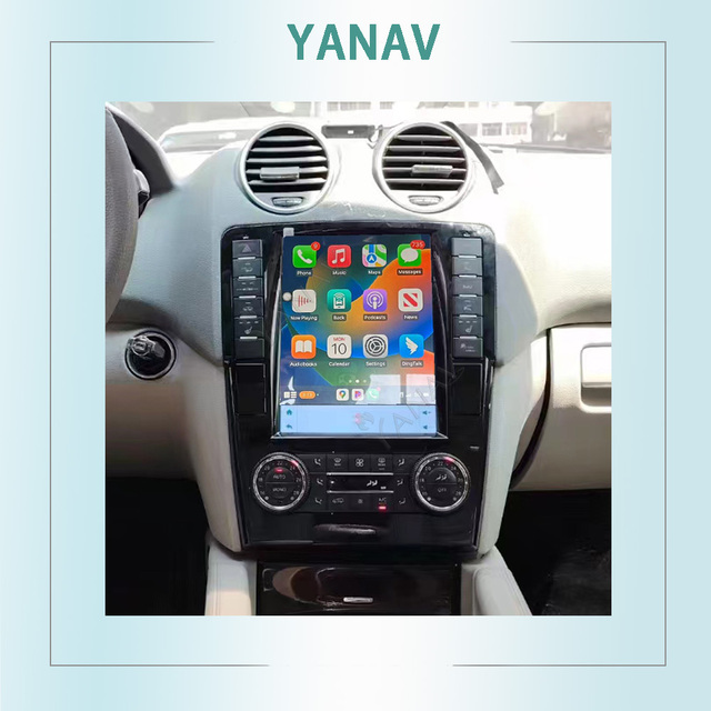 Android 13 8G 256GB 12.1" Touch Screen Built-in Wireless CarPlay GPS Navigator with 1 Year Warranty for Mercedes-Benz ML