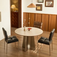 Maßgefertigte Luxus-Esstische mit Gesinterter Steinplatte, Modernes Design für 4/6/8 Personen, Edelstahl-Beine, für Wohnzimmer und Restaurant