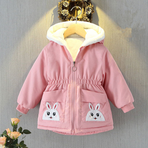 Giacca carina Casual con cerniera Casual e spessa da 2025 da ragazza giacca Parka elegante cappotto da <span class=keywords><strong>bambina</strong></span> - Product Image 1