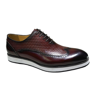 Giày trượt người đàn ông của da Oxfords Wingtip Brogues rắn hổ mang mô hình ren chất lượng cao Giày thường ngày văn phòng & sự nghiệp kỳ nghỉ - Product Image 1