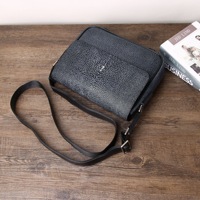 Sac à bandoulière en PU texturé Galuchat, logo personnalisé, sac à rabat de luxe, sac bandoulière OEM, design gratuit, sac messager tendance pour femmes