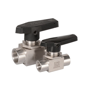วาล์วบอลสแตนเลส ROKE ขนาด 1/4NPT 3000PSI สำหรับใช้งานกับเครื่องมือ - Product Image 5