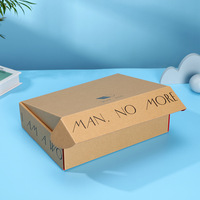 Emballage postal pliable en papier de carton ondulé personnalisé, bande de déchirure imprimée, boîte-cadeau d'expédition auto-scellante avec logo
