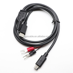 USB Type-C 公头转 Micro USB 5 针公头 +3.7MMY 鱼叉端子电缆 Type-CY 电缆 - Product Image 3
