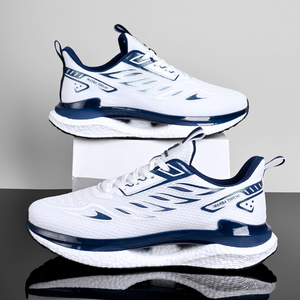 Chaussures de course et de marche décontractées pour hommes avec logo personnalisé, semelle à bulles, amortissantes, respirantes, style streetwear - Product Image 3