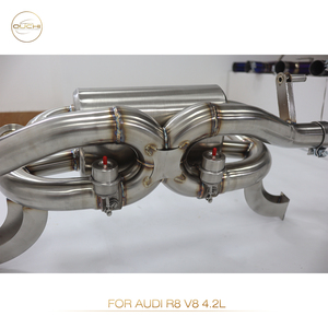 Système d'échappement Catback en acier inoxydable OUCHI pour Audi <span class=keywords><strong>R8</strong></span> <span class=keywords><strong>V8</strong></span> 4.2L 2008-2015, silencieux à valves, pièces de performance automobile, tuyaux de 1,5 mm d'épaisseur, garantie 1 an - Product Image 3