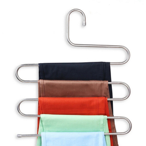 Perchero multicapa para pantalones, práctico colgador de ropa de acero inoxidable en forma de S, estante de almacenamiento para Pantalones y faldas para el hogar - Product Image 6