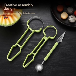 Cuchillo para frutas 3 en 1, extractor de bolas de fruta, cuchara para frutas, extractor de carne, cuchillo para tallar sandía y melón - Product Image 3