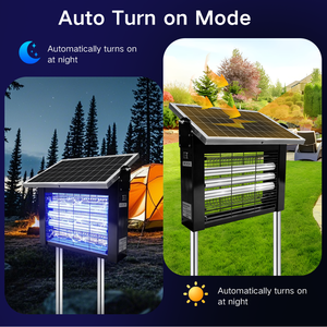 Lampe solaire anti-<span class=keywords><strong>moustique</strong></span> pour l'extérieur, sans fil, portable, pour camping, avec capteur, piège à mouches - Product Image 2