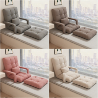 Canapé Pliant Design Nordique, Fauteuil de Loisirs Convertible en Lit pour Chambre, Fenêtre en Baie, Salon, Balcon, en Tissu, Hauteur Standard