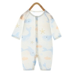 Body para bebé de algodón puro, ropa fina de manga larga transpirable, ropa de verano unisex para recién nacidos de un mes de edad - Product Image 4