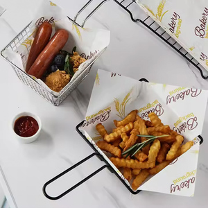 Biểu tượng tùy chỉnh in cấp thực phẩm bánh sandwich wrapper Hamburger bao bì không thấm mỡ sáp bánh sandwich Burger giấy gói - Product Image 4