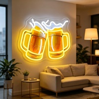 Enseigne néon personnalisée, impression UV, graphique publicitaire rétroéclairé, art déco mural pour pub, restaurant, bureau, centre commercial, parc, étanche