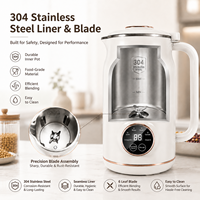 Machine à lait de soja intelligente 600 ml, mini, silencieuse, multifonctionnelle pour soupes, bouillies et jus