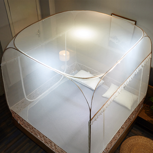 Tienda antimosquitos emergente de diseño plegable con tienda de campaña inferior de red para protección de cama durante viajes de adultos - Product Image 4