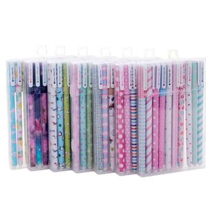 X418 Lot de 10 stylos gel colorés mignons à motifs de dessins animés pour étudiants, vente en gros - Product Image 1