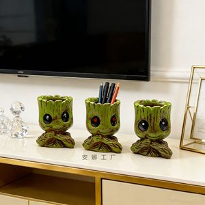 <span class=keywords><strong>Muñeco</strong></span> <span class=keywords><strong>Groot</strong></span> <span class=keywords><strong>de</strong></span> Ojos Grandes, Versión Adorable del Hombre Árbol Pequeño, Decoración para Escritorio, Jarrón Adorable con Forma <span class=keywords><strong>de</strong></span> Árbol, en Inglés - Product Image 6