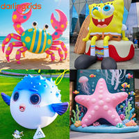 Dauphin gonflable géant pour parcs aquatiques et plages de stations balnéaires, décoration flottante sur le thème de l'océan pour piscines