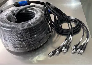 FOH Kabel Jaringan Ethernet 4 Saluran, Kabel Jaring CAT6 4 Saluran RJ45, Kabel Snake, Sinyal Audio, Multi Core, RJ45