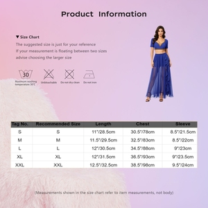 Conjunto de Top Corto y Falda Fluida de Gasa para Danza del Vientre, Ropa Casual Diaria, Fiestas Temáticas y Navidad - Product Image 6