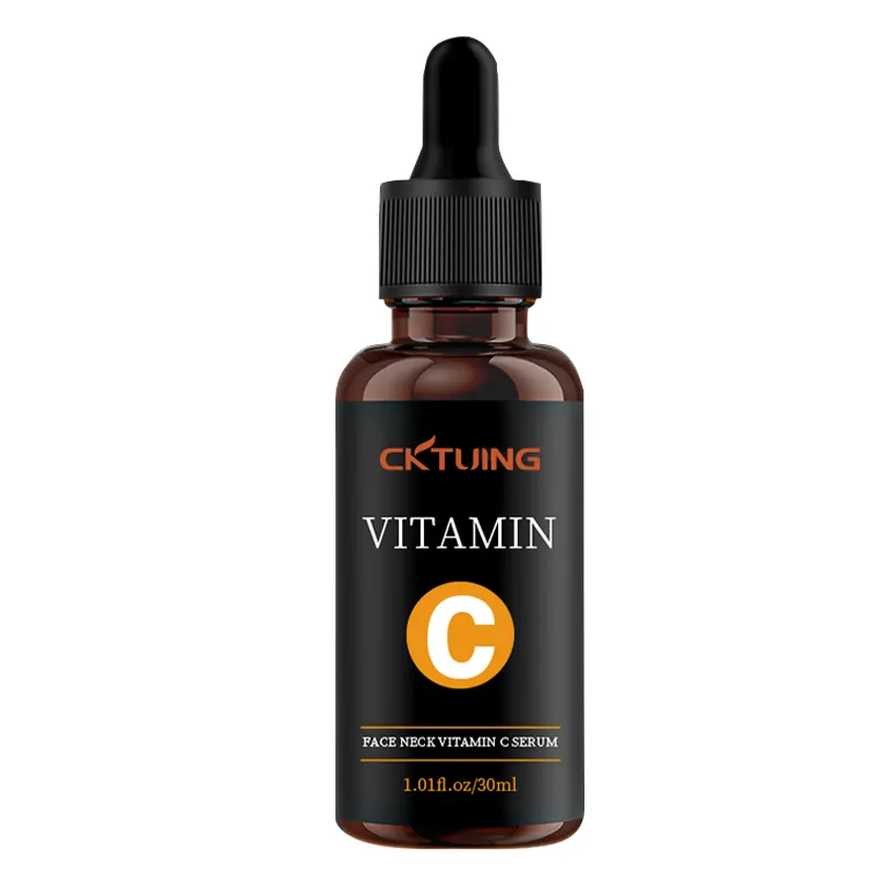 Cilt aydınlatma hyaluronik asit C vitamini yüz serumu için özel etiket cilt bakımı renk açıcı Serum