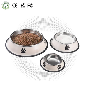 स्टेनलेस स्टील पालतू कटोरा स्वच्छ जंग प्रतिरोधी गैर पर्ची कुत्ते बिल्ली फीडर डिश घरेलू उपयोग के लिए एर्गोनोमिक डिजाइन के साथ - Product Image 1