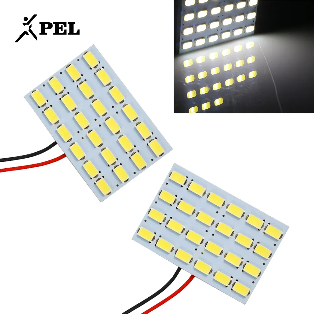 Pel luz para teto de carro, luz led 5630 interior do carro adaptador 3 luzes de led para teto de carros