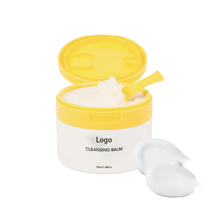 Baume nettoyant pour le visage végan de marque privée <span class=keywords><strong>démaquillant</strong></span> sans danger pour les extensions de cils pour un maquillage imperméable qui se transforme en <span class=keywords><strong>lait</strong></span> huileux - Product Image 1