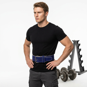 Cinturón de Levantamiento de Pesas de Cuero Vacuno de Alta Calidad para Exportación, Resistente, Ajustable, con Soporte Lumbar, para Gimnasio, Fitness y Entrenamiento, con Hebilla Antideslizante - Product Image 1