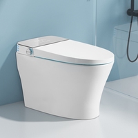 Articles sanitaires automatiques Toilettes intelligentes avec télécommande Bol en céramique Noir Salle de bain Wc Toilettes intelligentes intelligentes